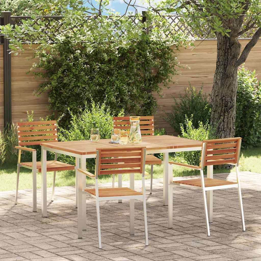 Conjunto de Comedor de Jardín 3 pcs Madera de Acacia Sólida