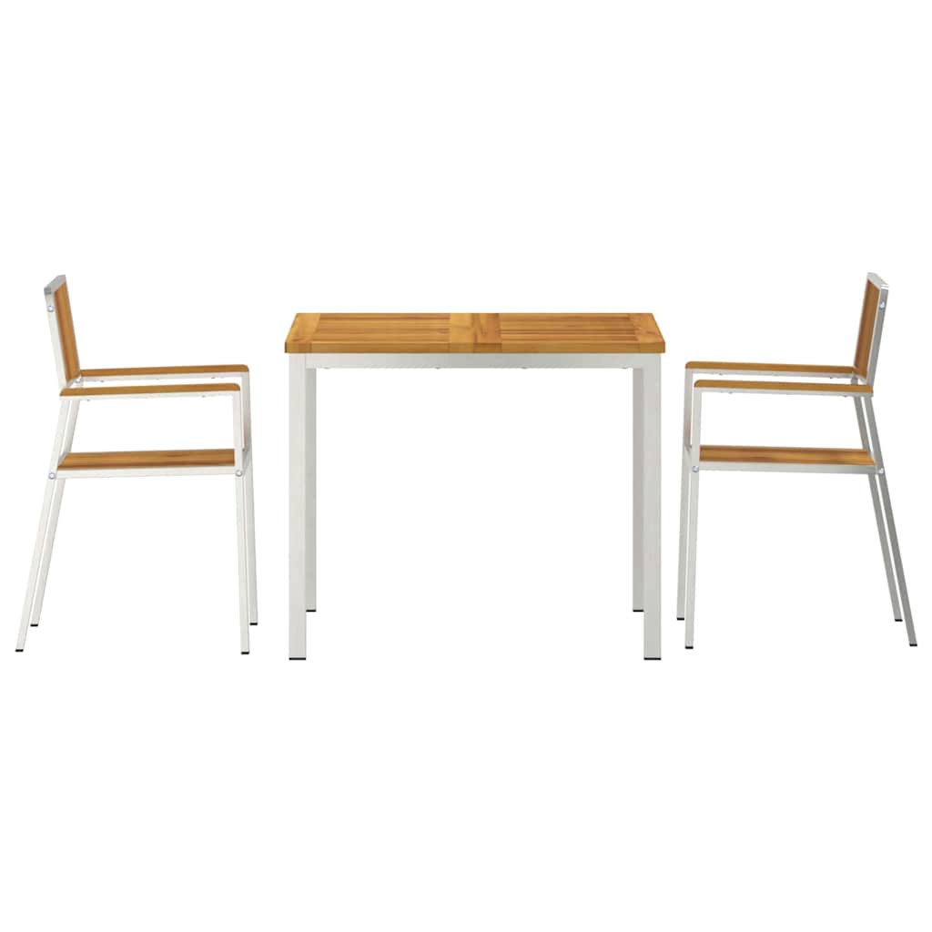 Juego de comedor para exteriores 3 pcs Madera de Acacia Sólida