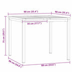 Conjunto de Comedor de Jardín 3 pcs Madera de Acacia Sólida