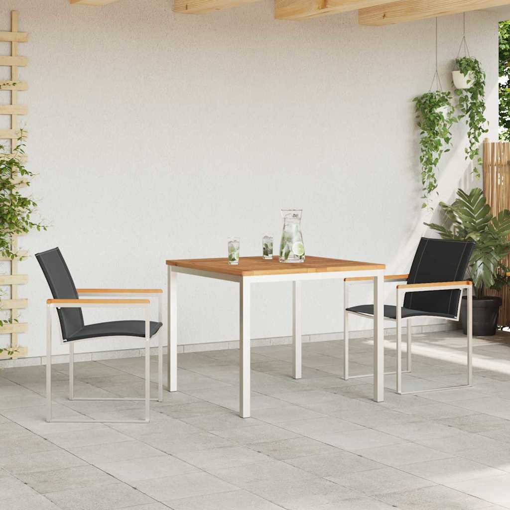 Conjunto de Comedor de Jardín 3 pcs Gris ratán sintético
