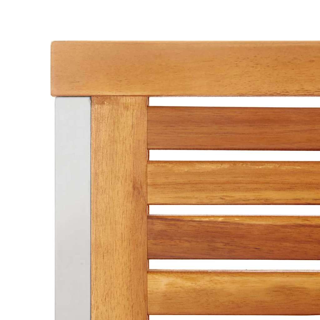 Tumbona 3 pcs Marrón Madera de Acacia Sólida