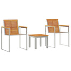 Tumbona 3 pcs Marrón Madera de Acacia Sólida