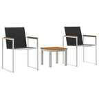 Conjunto de Comedor de Jardín 3 pcs Madera de Acacia Sólida