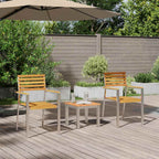 Conjunto de Comedor de Jardín 3 pcs Madera de Acacia Sólida