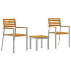 Conjunto de Comedor de Jardín 3 pcs Madera de Acacia Sólida
