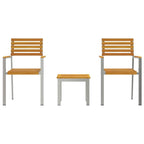 Conjunto de Comedor de Jardín 3 pcs Madera de Acacia Sólida