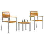 Conjunto de Comedor de Jardín 3 pcs Madera de Acacia Sólida