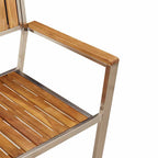 Conjunto de Comedor de Jardín 3 pcs Madera de Acacia Sólida
