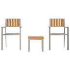 Conjunto de Comedor de Jardín 3 pcs Madera de Acacia Sólida