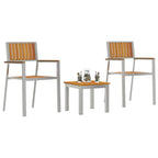 Conjunto de Comedor de Jardín 3 pcs Madera de Acacia Sólida