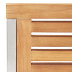 Tumbona 3 pcs Marrón Madera de teca maciza