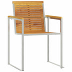 Tumbona 3 pcs Marrón Madera de teca maciza
