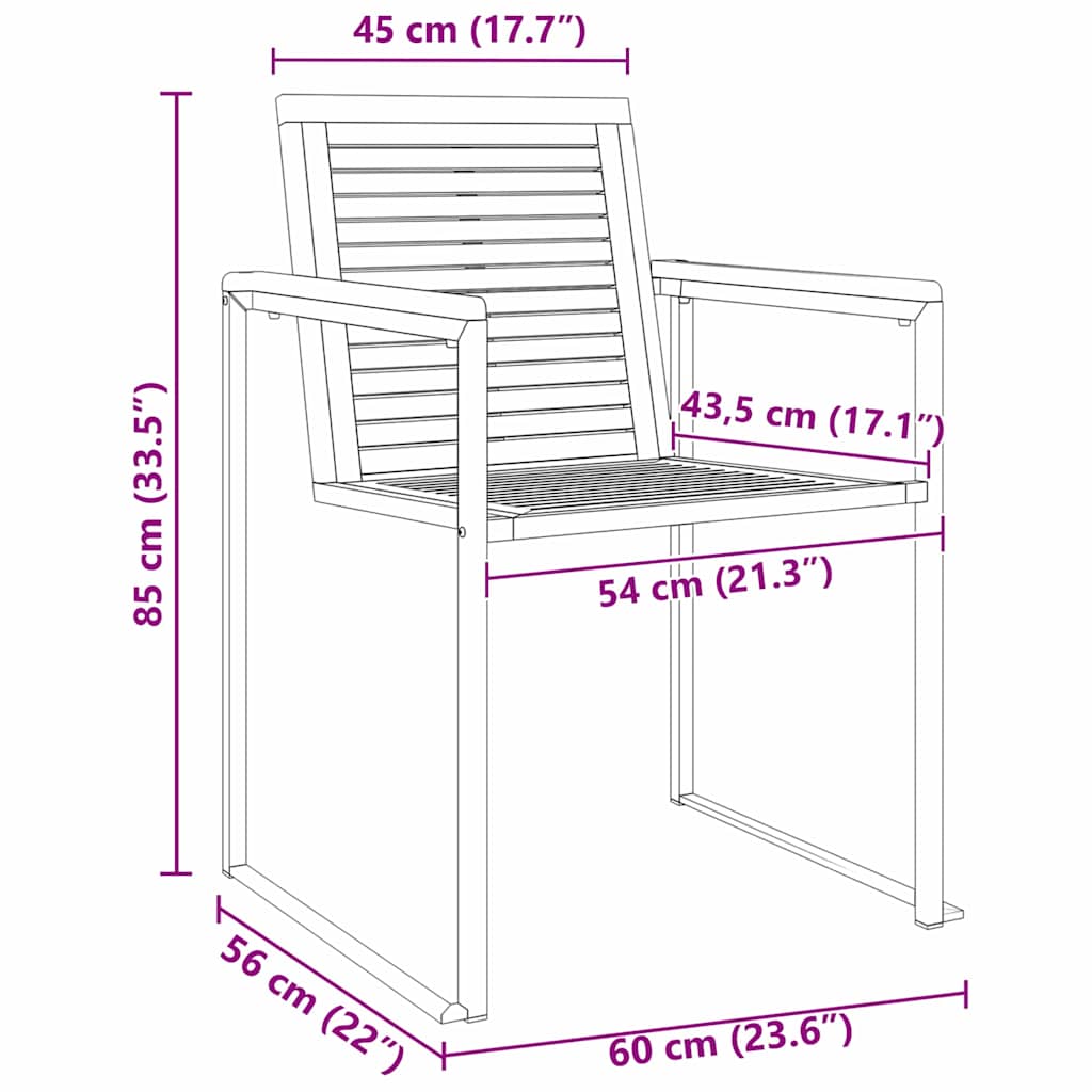 Tumbona 3 pcs Marrón Madera de teca maciza