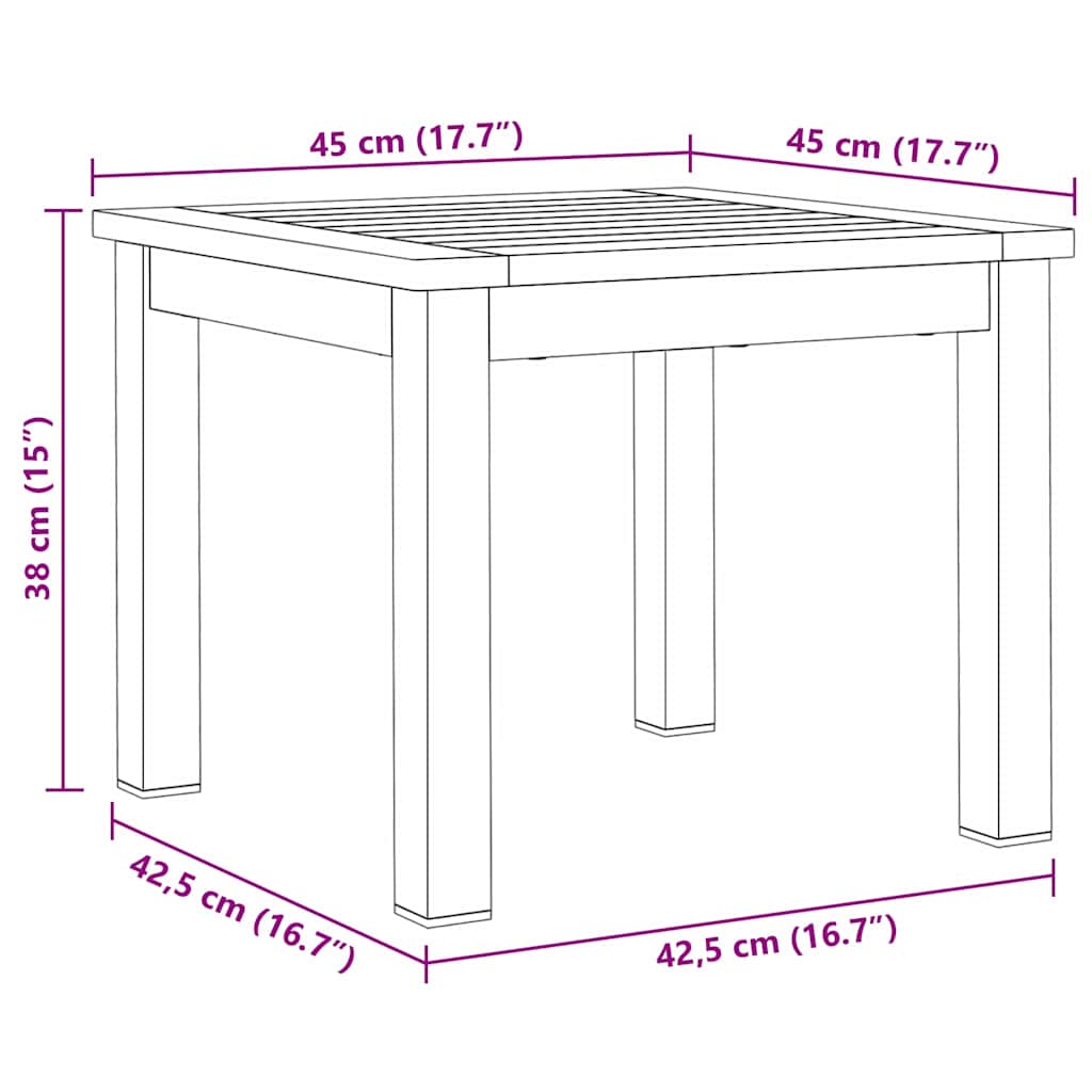 Tumbona 3 pcs Marrón Madera de teca maciza