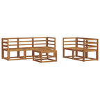 Conjunto de sofás de exterior 6 pcs Natural