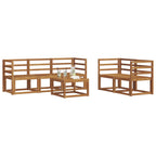 Conjunto de sofás de exterior 6 pcs Natural