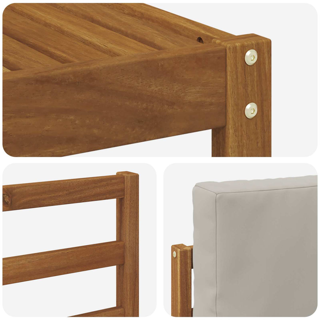 Conjunto de sofás de exterior 6 pcs Gris Natural y Claro