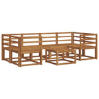 Conjunto de sofás de exterior 7 pcs Natural