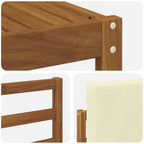 Conjunto de sofás de exterior con cojín 7 pcs Natural y Crema