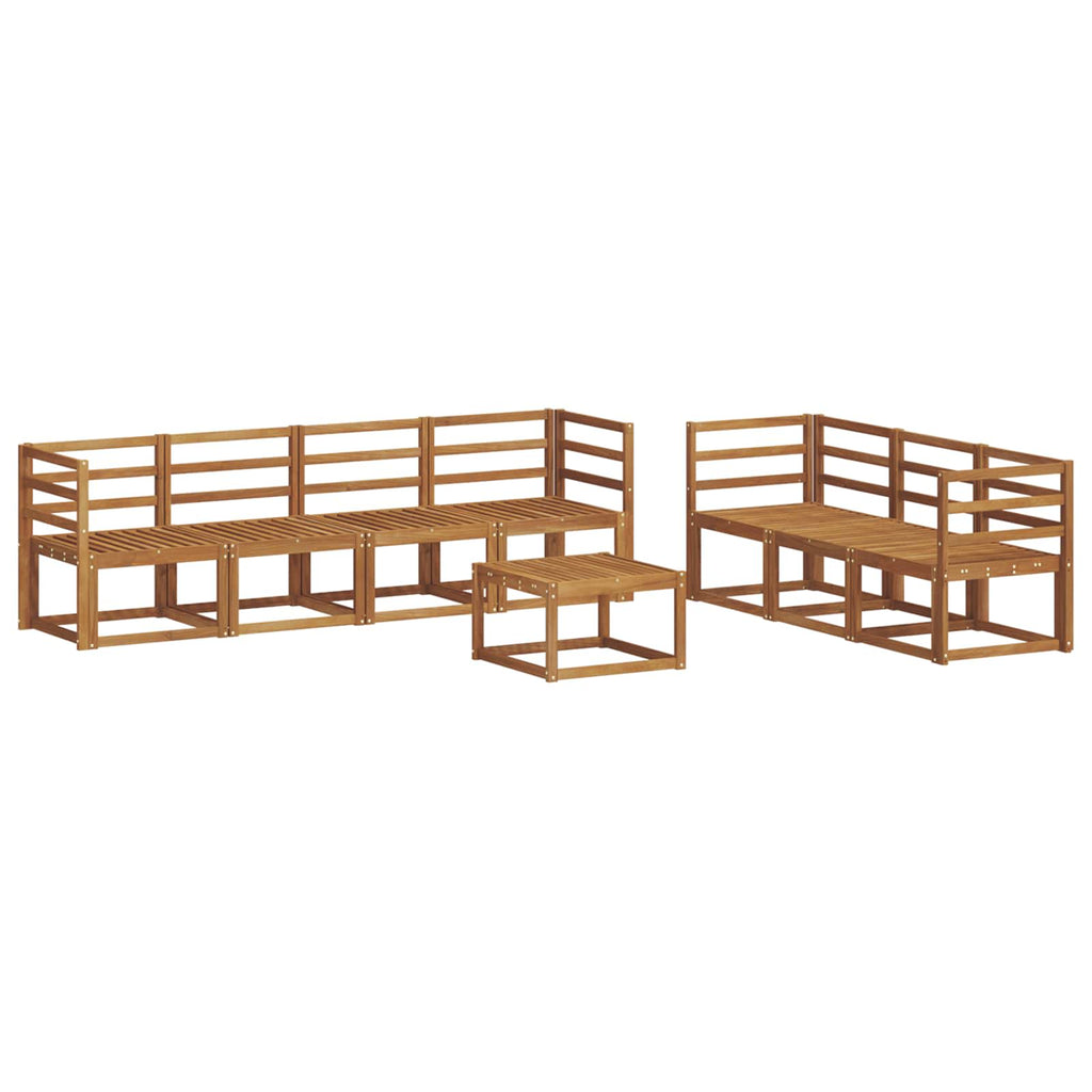 Conjunto de sofás de exterior 8 pcs Natural