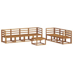 Conjunto de sofás de exterior 8 pcs Natural