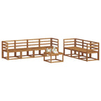 Conjunto de sofás de exterior 8 pcs Natural