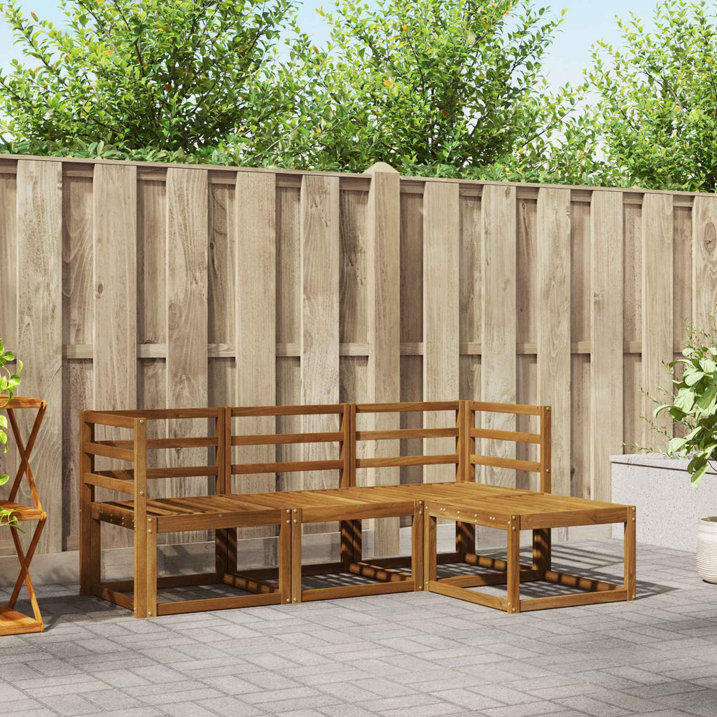 Conjunto de sofás de exterior 4 pcs Natural