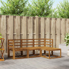 Conjunto de sofás de exterior 4 pcs Natural