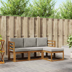 Conjunto de sofás de exterior 4 pcs Gris Natural y Claro