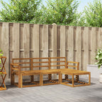 Conjunto de sofás de exterior 4 pcs Natural