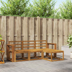 Conjunto de sofás de exterior 4 pcs Natural