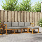 Conjunto de sofás de exterior 5 pcs Blanco y Antracita