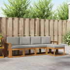 Conjunto de sofás de exterior 5 pcs Blanco y Antracita