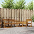 Conjunto de sofás de exterior 5 pcs Natural