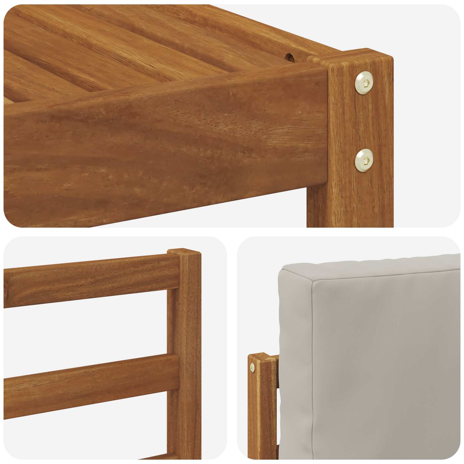 Conjunto de sofás de exterior 6 pcs Gris Natural y Claro