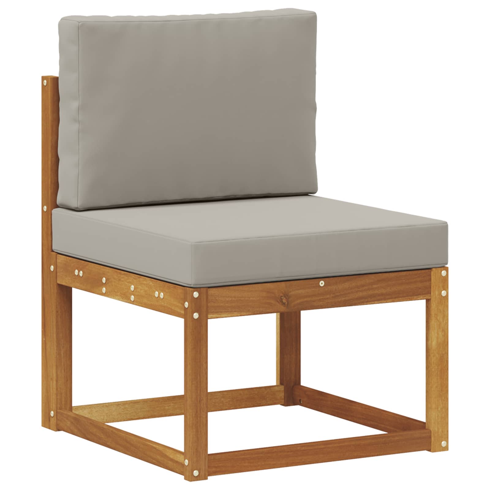 Conjunto de sofás de exterior 6 pcs Gris Natural y Claro