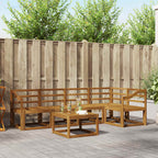 Conjunto de sofás de exterior 6 pcs Gris Natural y Claro