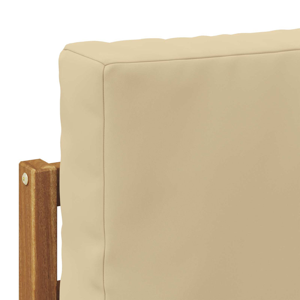 Conjunto de sofás de exterior con cojín 8 pcs Natural y Beige