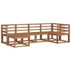 Conjunto de sofás de exterior 6 pcs Natural