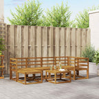 Conjunto de sofás de exterior Natural Madera de Acacia Sólida