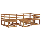 Conjunto de sofás de exterior Natural Madera de Acacia Sólida