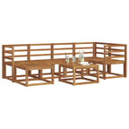 Conjunto de sofás de exterior Natural Madera de Acacia Sólida