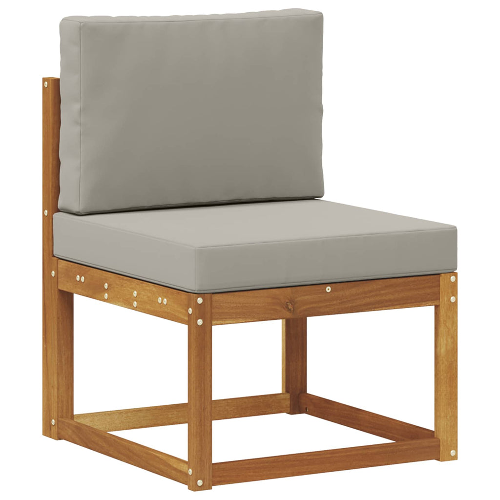 Conjunto de sofás de exterior 7 pcs Gris Natural y Claro