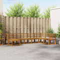 Conjunto de sofás de exterior 8 pcs Natural
