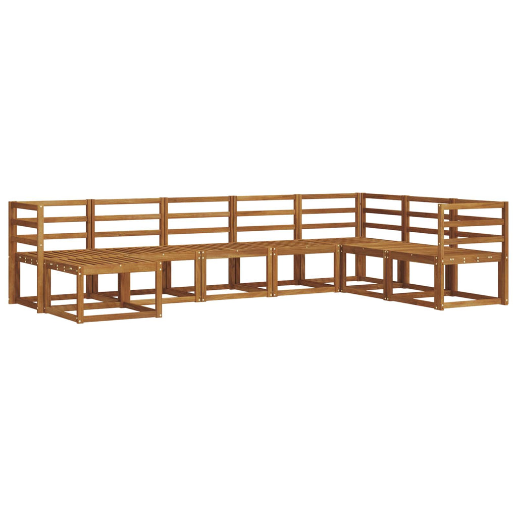 Conjunto de sofás de exterior 8 pcs Natural