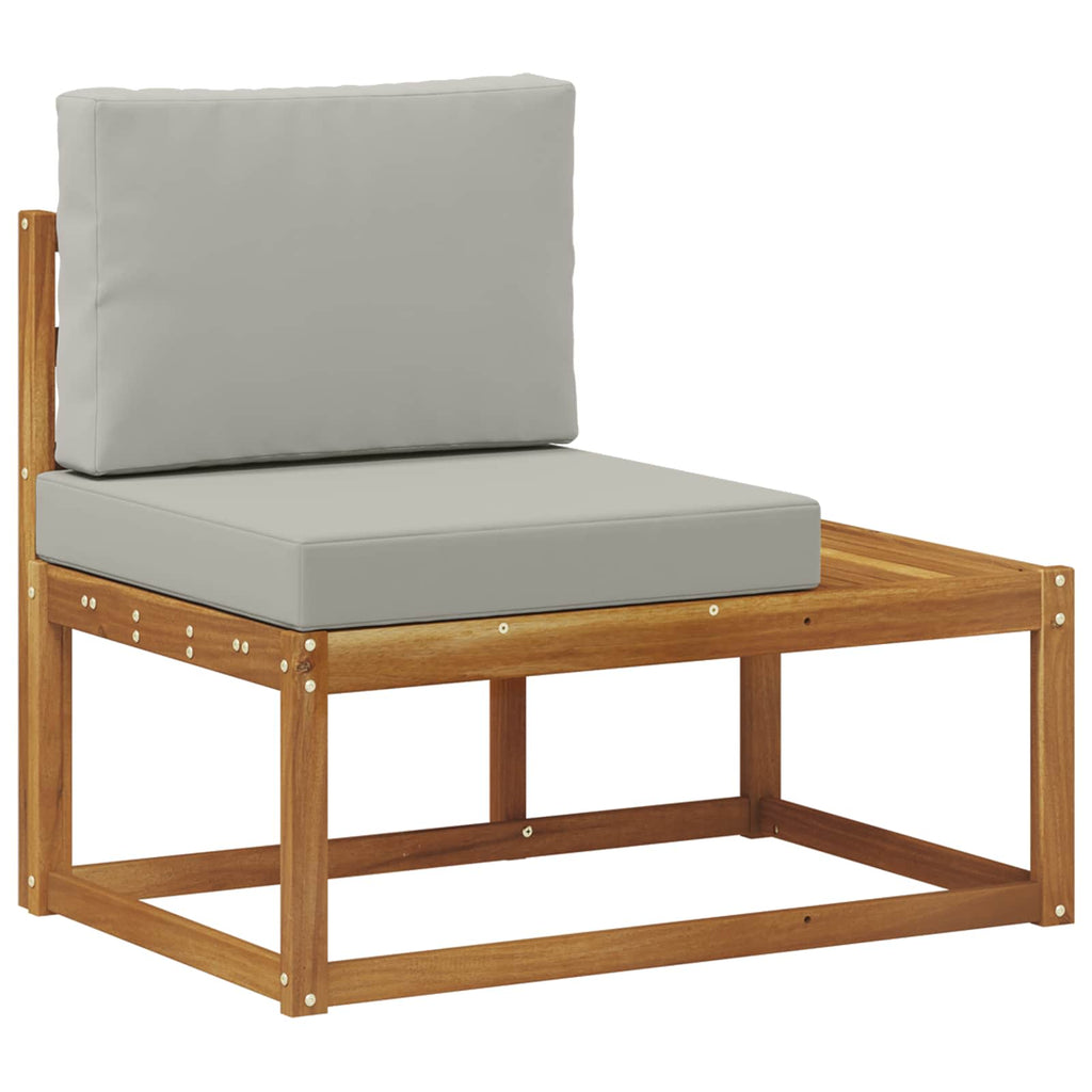 Conjunto de sofás de exterior 5 Pieza Gris Natural y Claro
