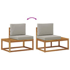 Conjunto de sofás de exterior 5 Pieza Gris Natural y Claro