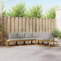 Conjunto de sofás de exterior 6 Pieza Gris Natural y Claro