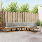 Conjunto de sofás de exterior 6 Pieza Gris Natural y Claro