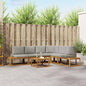 Conjunto de sofás de exterior 5 Peças Branco e Antracite